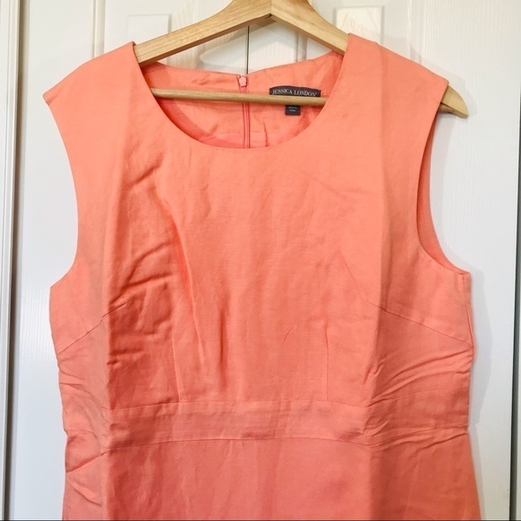 Jessica London Linen Sheath Dress Size 12W - Picture 5 of 13